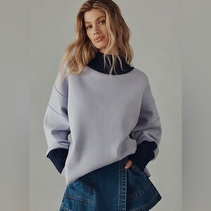 Maeve Anthropologie Lavender Logan Turtleneck Sweater